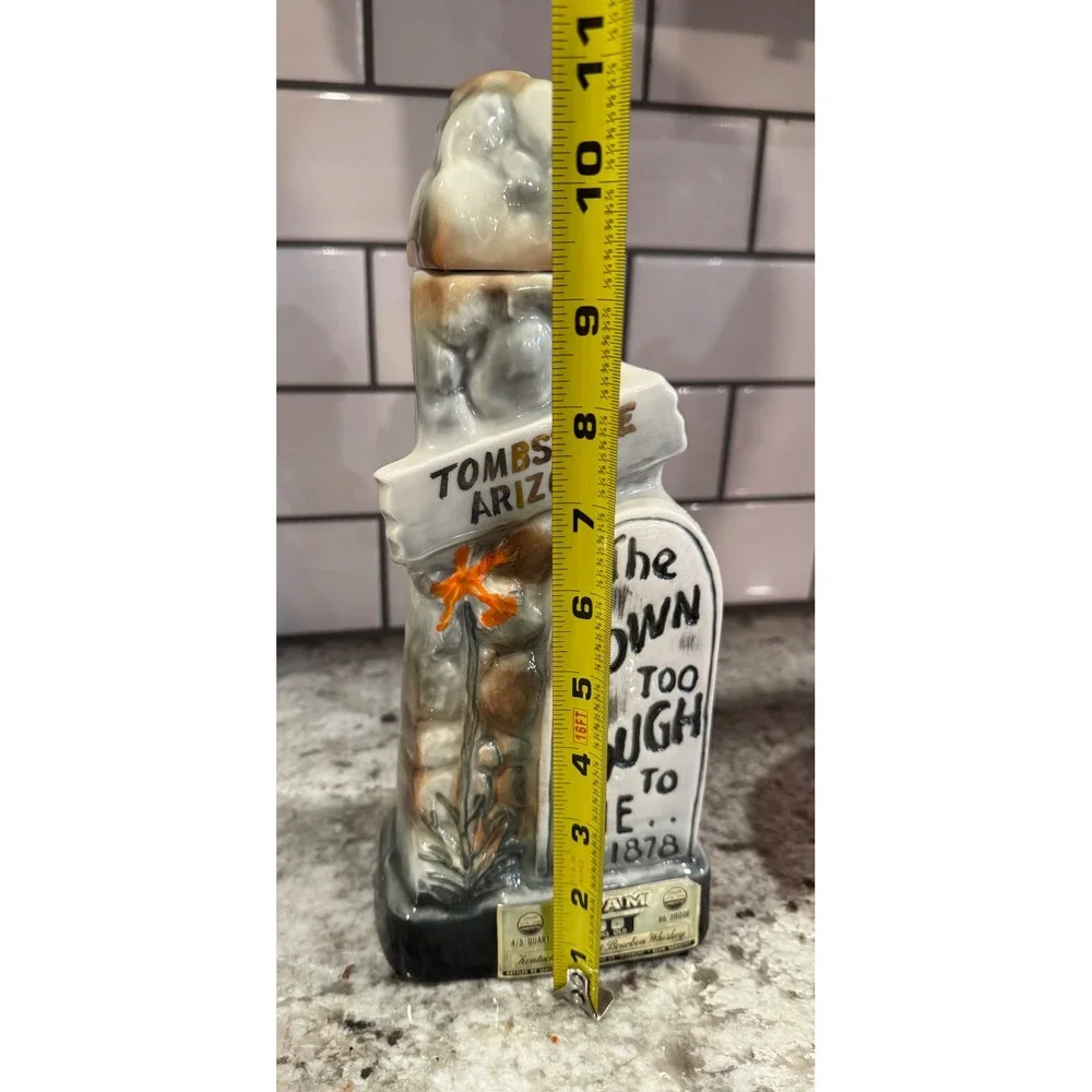 Vintage Jim Beam Tombstone Arizona Decanter Town Too Tough To Die Regal China